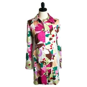 Vintage Russell Kemp Womans Bold Floral Print Jacket  Size 6
